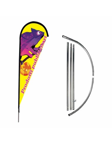 Aste rigide Ø 22 mm per bandiere a Goccia