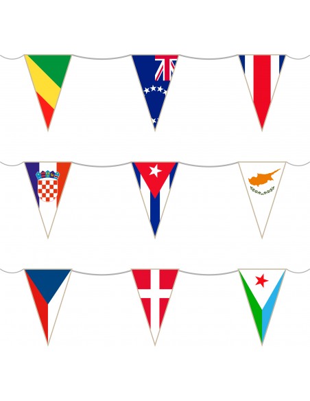 Filari di bandierine