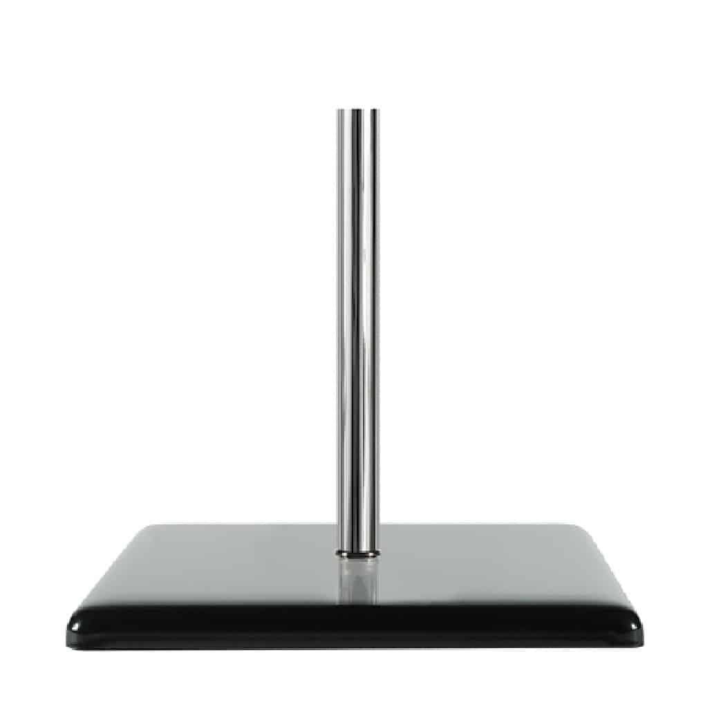 Base Black con manicotto cromato 1 posto